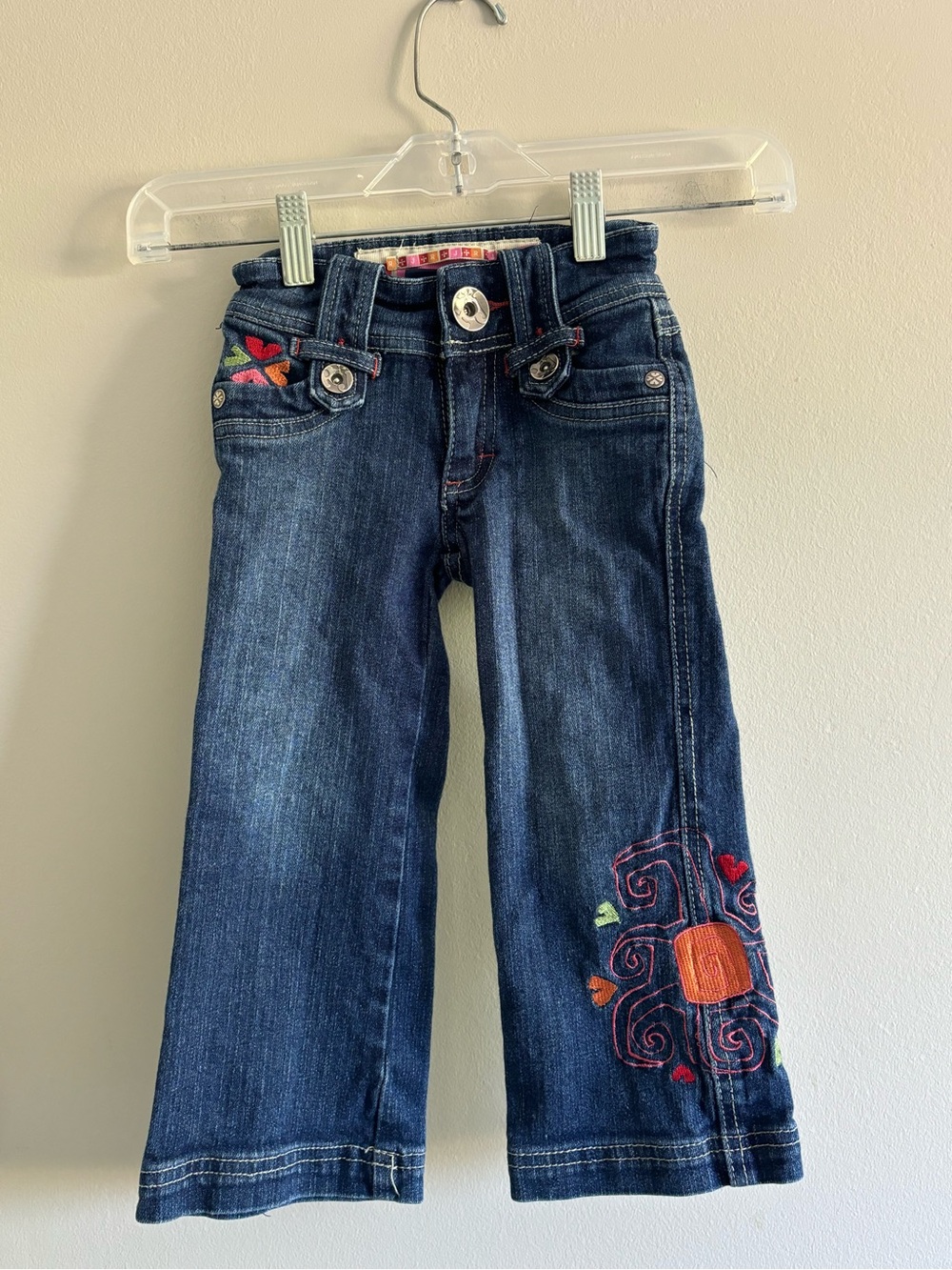 Romeo & Juliette embroidered girls denim jeans y2k toddler